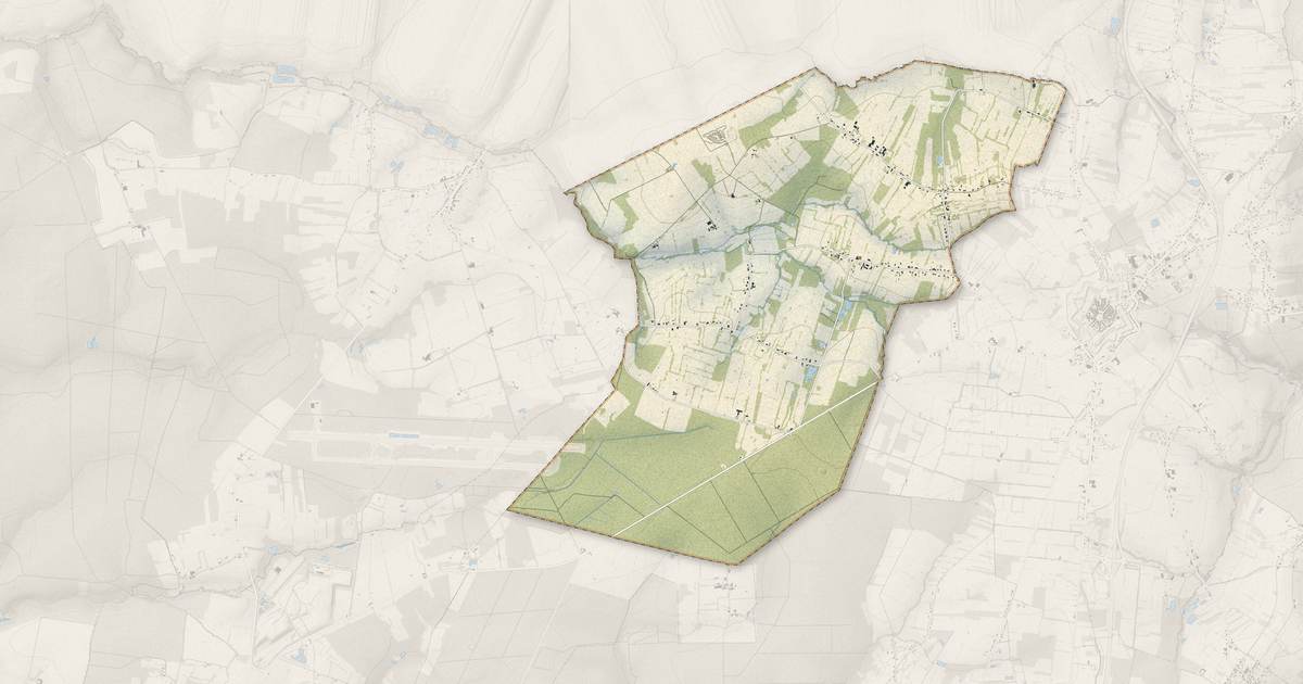 Portrait cartographique de Taillette : relief, eau, forêts, bâti et voies, calculés à partir des données de l'IGN
