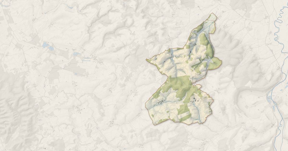 Portrait cartographique de Tailly : relief, eau, forêts, bâti et voies, calculés à partir des données de l'IGN