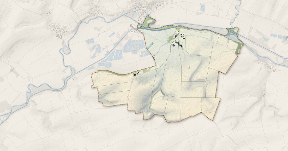 Portrait cartographique de Taizy : relief, eau, forêts, bâti et voies, calculés à partir des données de l'IGN