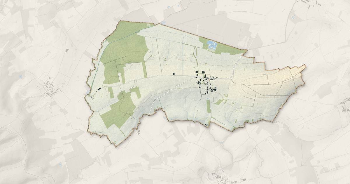 Portrait cartographique de Thénorgues : relief, eau, forêts, bâti et voies, calculés à partir des données de l'IGN