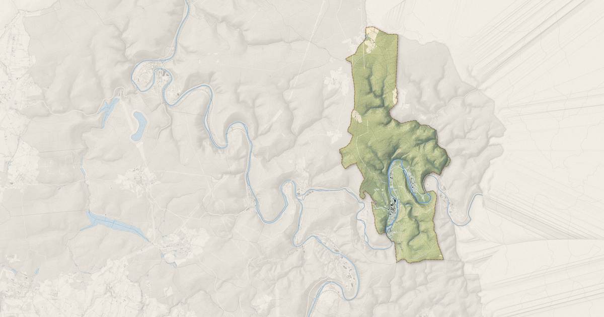 Portrait cartographique de Thilay : relief, eau, forêts, bâti et voies, calculés à partir des données de l'IGN