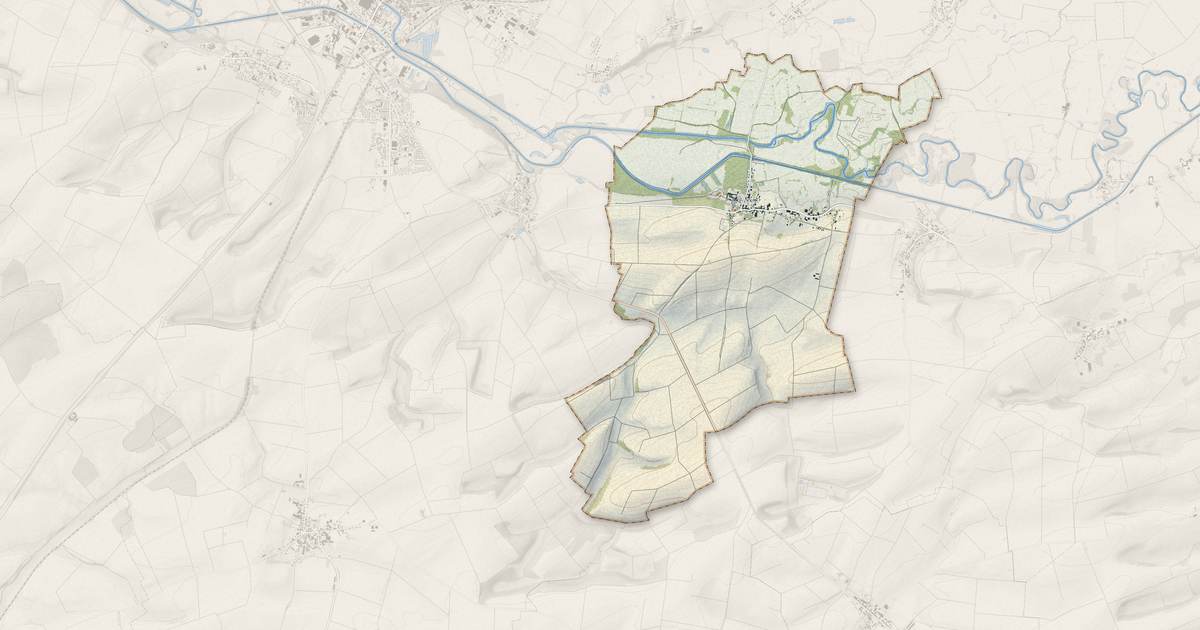 Portrait cartographique de Thugny-Trugny : relief, eau, forêts, bâti et voies, calculés à partir des données de l'IGN
