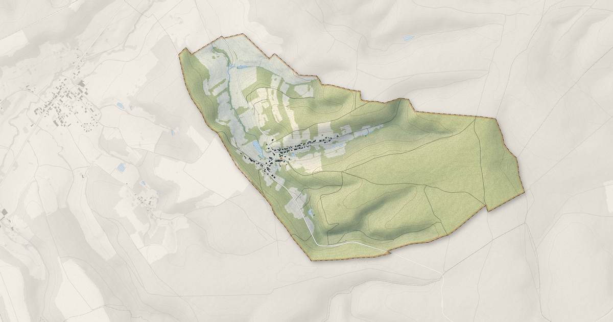 Portrait cartographique de Toges : relief, eau, forêts, bâti et voies, calculés à partir des données de l'IGN