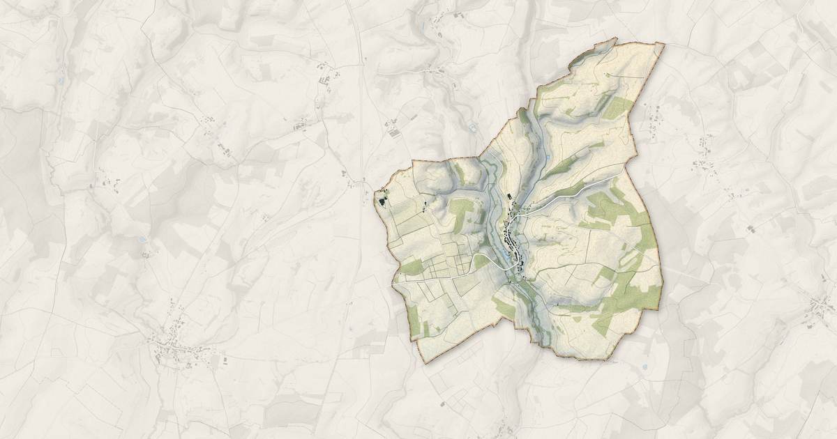 Portrait cartographique de Tourteron : relief, eau, forêts, bâti et voies, calculés à partir des données de l'IGN