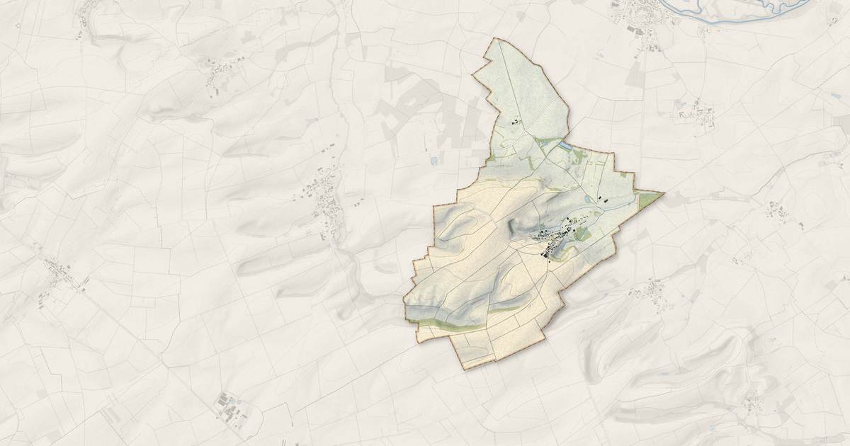 Portrait cartographique de Vaux-Champagne : relief, eau, forêts, bâti et voies, calculés à partir des données de l'IGN