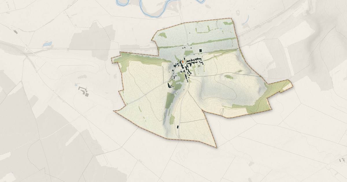 Portrait cartographique de Vaux-lès-Mouron : relief, eau, forêts, bâti et voies, calculés à partir des données de l'IGN