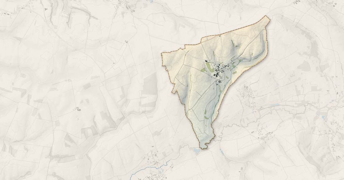 Portrait cartographique de Vaux-lès-Rubigny : relief, eau, forêts, bâti et voies, calculés à partir des données de l'IGN