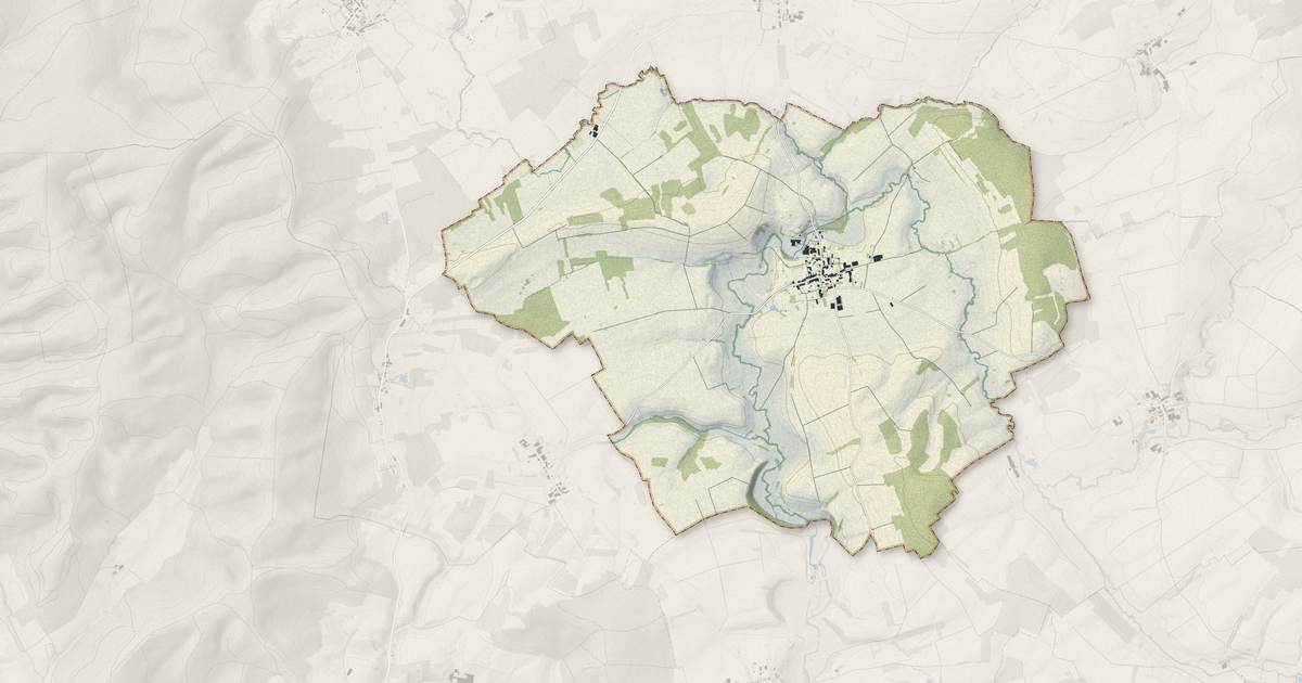 Portrait cartographique de Verpel : relief, eau, forêts, bâti et voies, calculés à partir des données de l'IGN