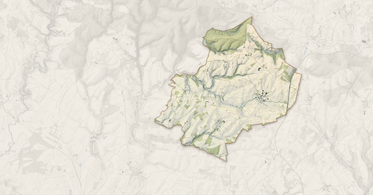 Portrait cartographique de Viel-Saint-Remy : relief, eau, forêts, bâti et voies, calculés à partir des données de l'IGN
