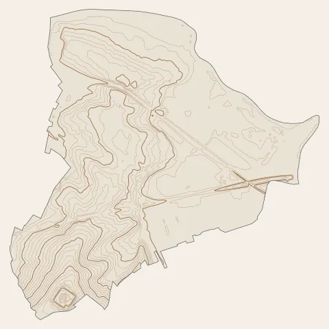 Villers-Semeuse : courbes de niveau