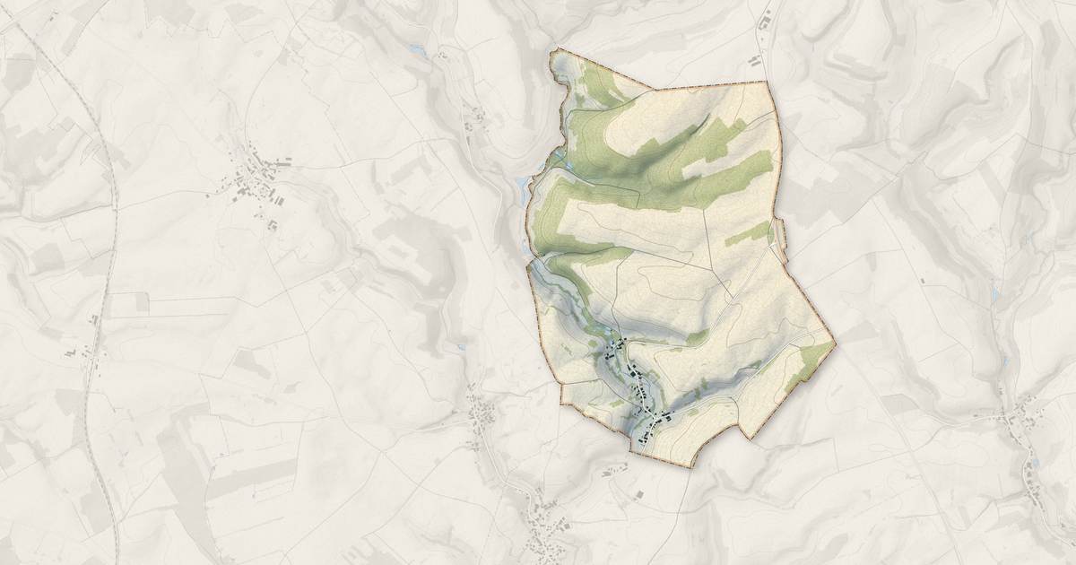 Portrait cartographique de Wignicourt : relief, eau, forêts, bâti et voies, calculés à partir des données de l'IGN