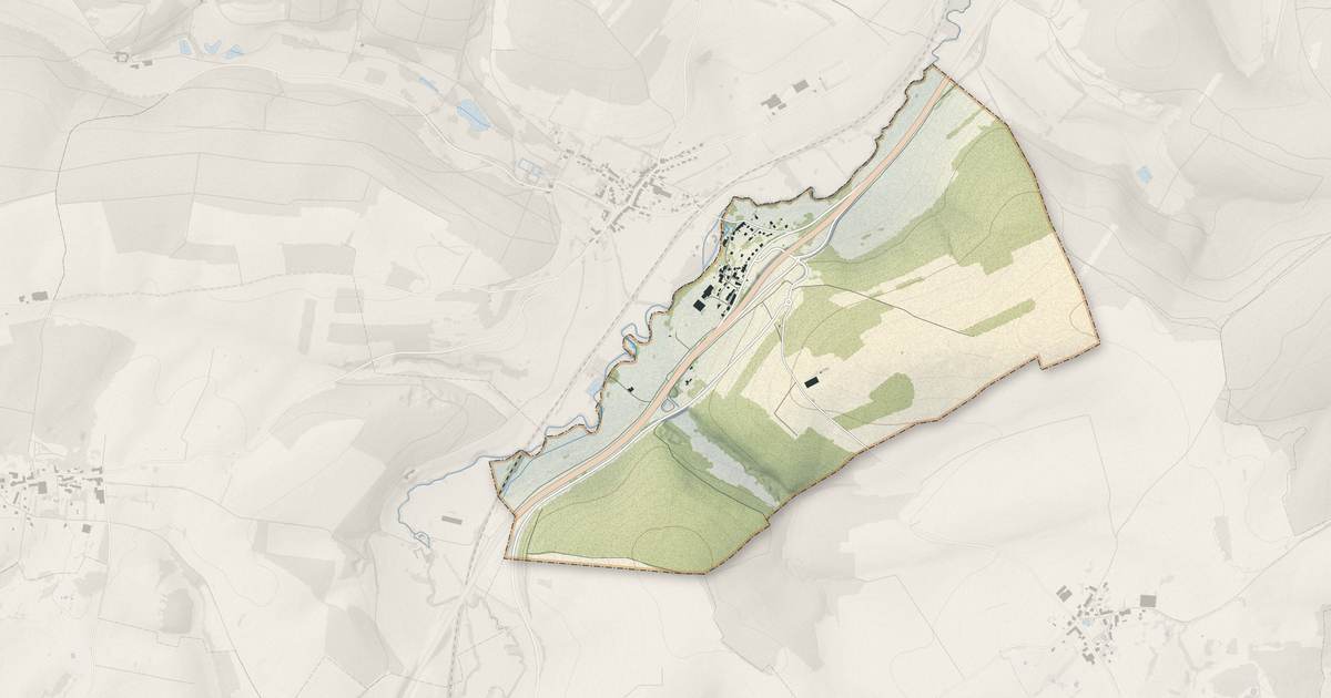 Portrait cartographique de Yvernaumont : relief, eau, forêts, bâti et voies, calculés à partir des données de l'IGN