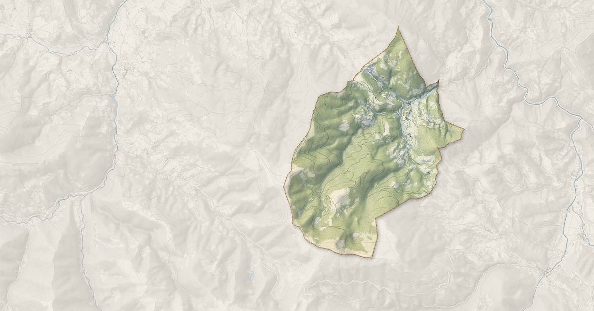 Portrait cartographique de Alos : relief, eau, forêts, bâti et voies, calculés à partir des données de l'IGN