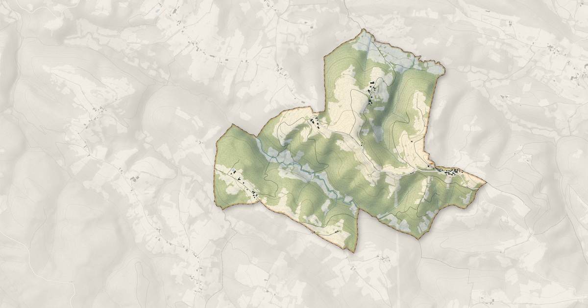 Portrait cartographique de Bagert : relief, eau, forêts, bâti et voies, calculés à partir des données de l'IGN