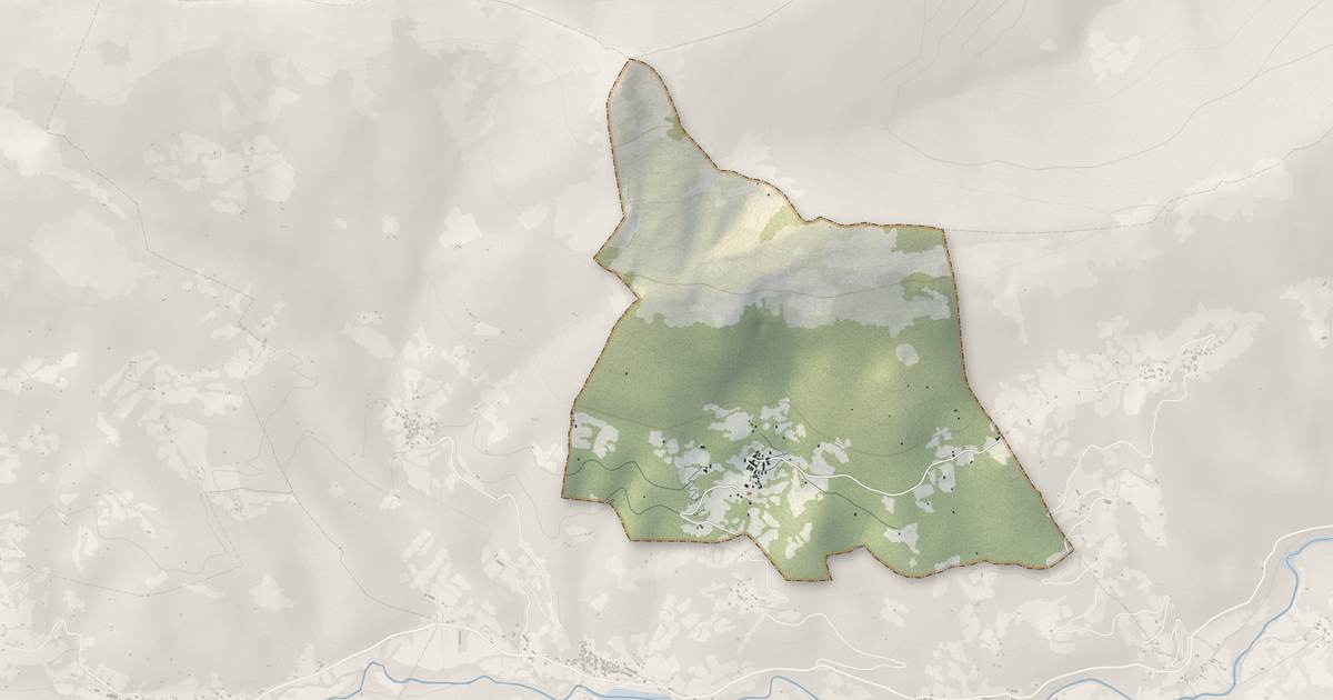 Portrait cartographique de Balacet : relief, eau, forêts, bâti et voies, calculés à partir des données de l'IGN