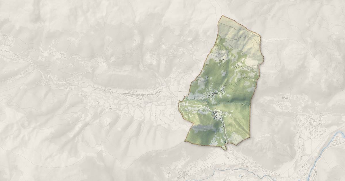 Portrait cartographique de Bédeilhac-et-Aynat : relief, eau, forêts, bâti et voies, calculés à partir des données de l'IGN