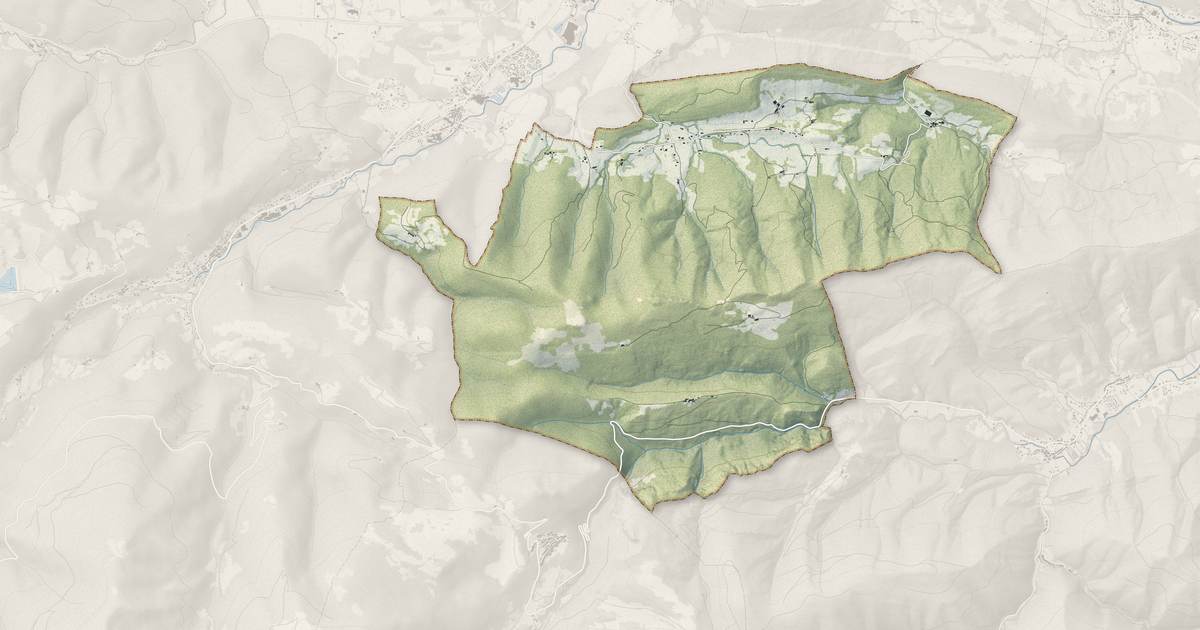 Portrait cartographique de Bénaix : relief, eau, forêts, bâti et voies, calculés à partir des données de l'IGN