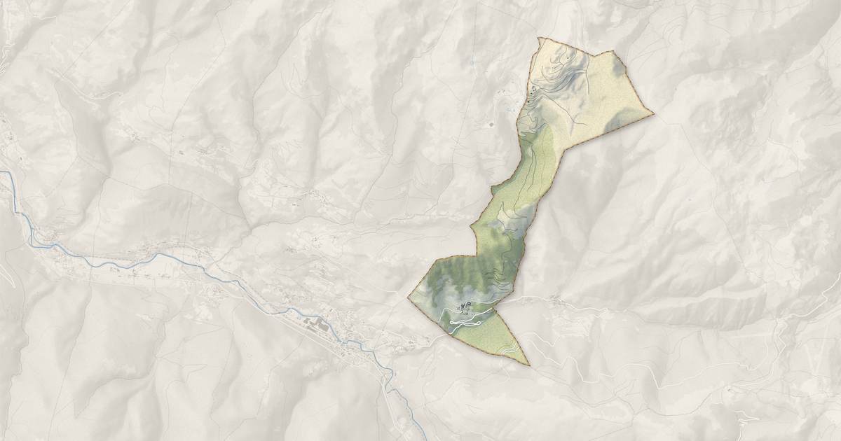 Portrait cartographique de Bestiac : relief, eau, forêts, bâti et voies, calculés à partir des données de l'IGN