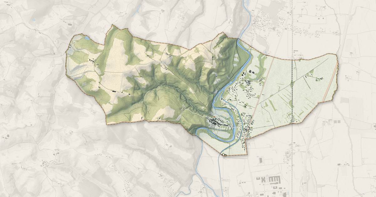 Portrait cartographique de Bonnac : relief, eau, forêts, bâti et voies, calculés à partir des données de l'IGN