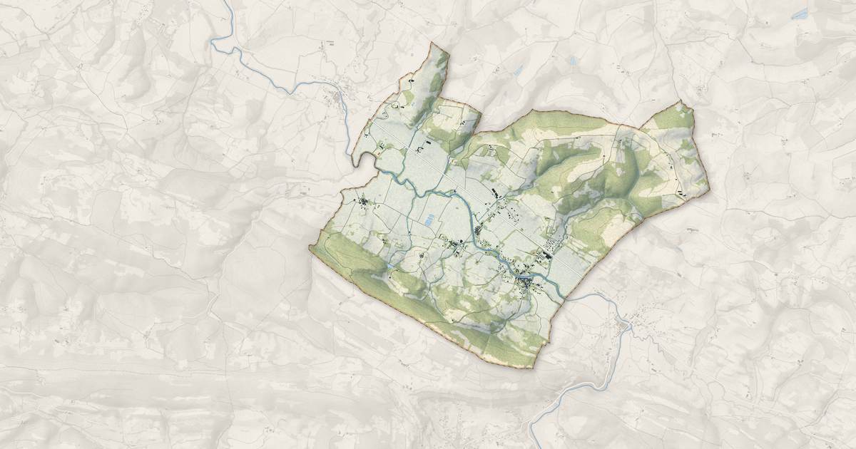 Portrait cartographique de Les Bordes-sur-Arize : relief, eau, forêts, bâti et voies, calculés à partir des données de l'IGN
