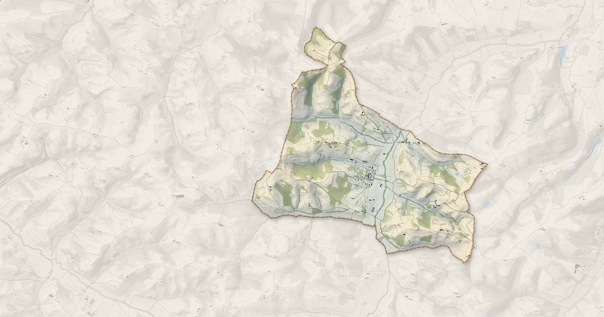 Portrait cartographique de Brie : relief, eau, forêts, bâti et voies, calculés à partir des données de l'IGN