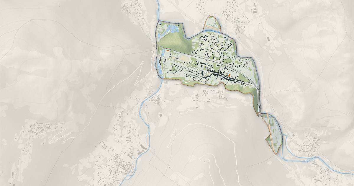Portrait cartographique de Les Cabannes : relief, eau, forêts, bâti et voies, calculés à partir des données de l'IGN