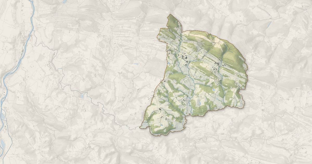 Portrait cartographique de Cérizols : relief, eau, forêts, bâti et voies, calculés à partir des données de l'IGN