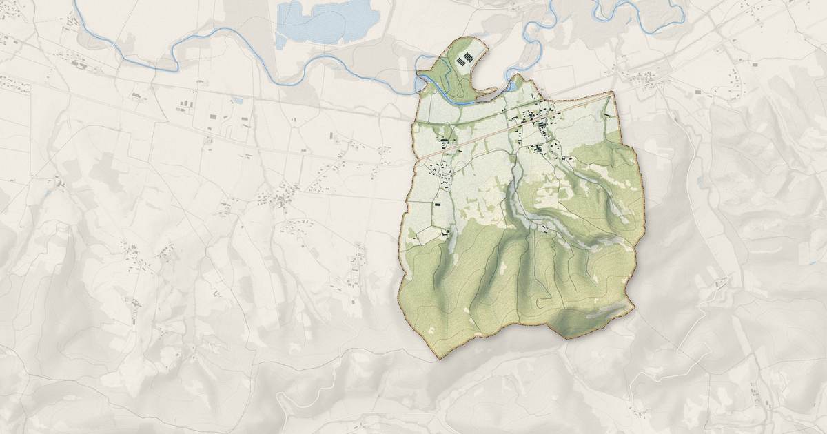 Portrait cartographique de Coutens : relief, eau, forêts, bâti et voies, calculés à partir des données de l'IGN