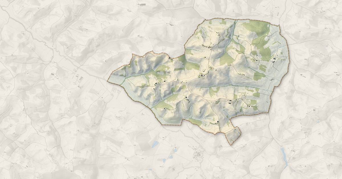 Portrait cartographique de Esplas : relief, eau, forêts, bâti et voies, calculés à partir des données de l'IGN