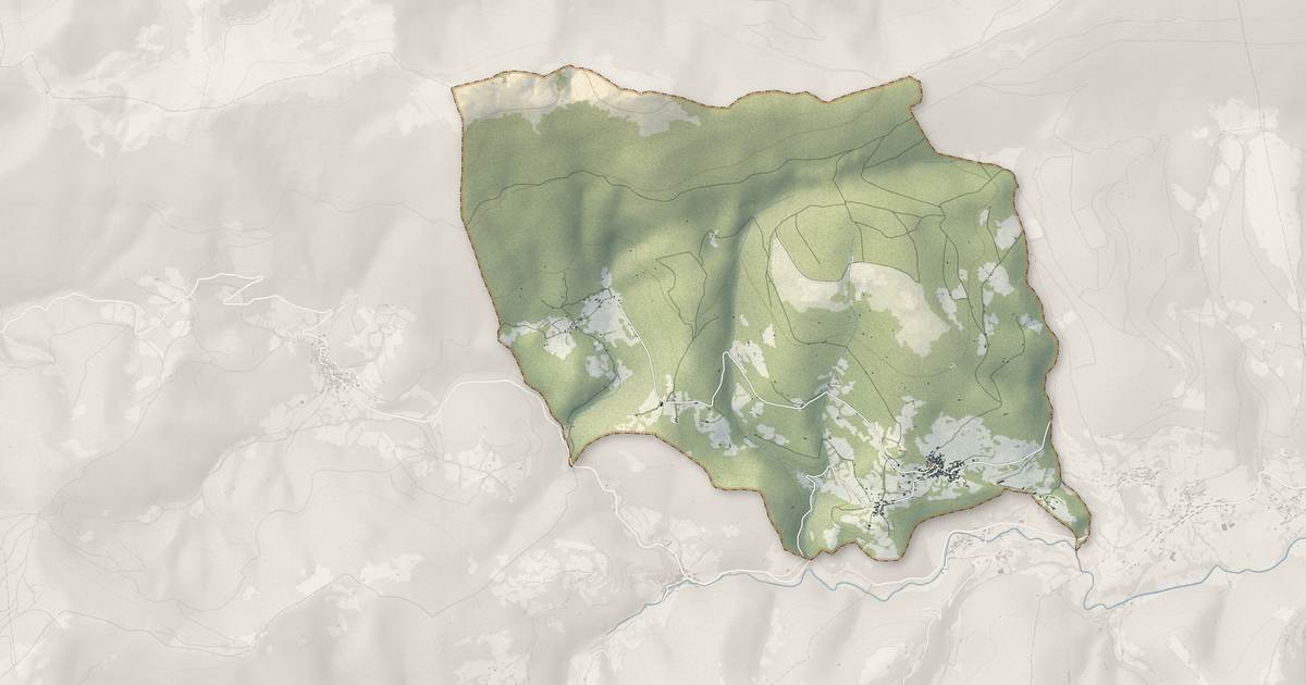 Portrait cartographique de Galey : relief, eau, forêts, bâti et voies, calculés à partir des données de l'IGN