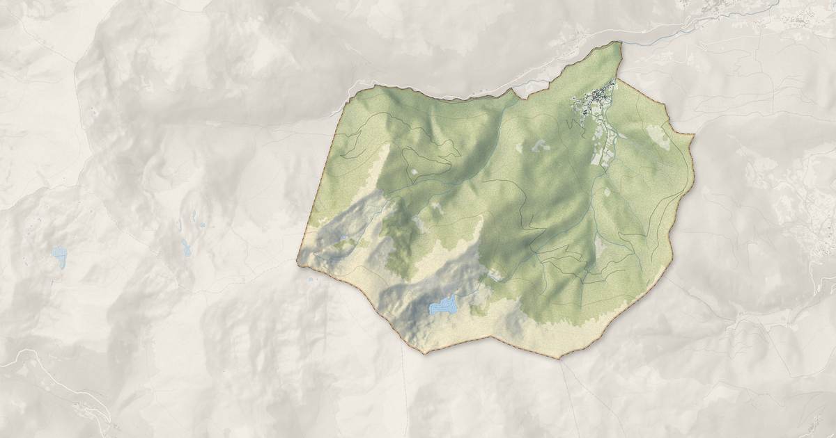 Portrait cartographique de Gourbit : relief, eau, forêts, bâti et voies, calculés à partir des données de l'IGN