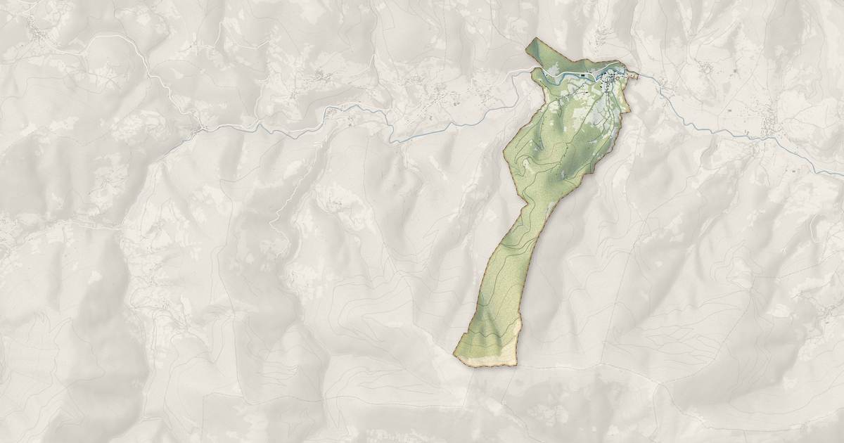 Portrait cartographique de Illartein : relief, eau, forêts, bâti et voies, calculés à partir des données de l'IGN