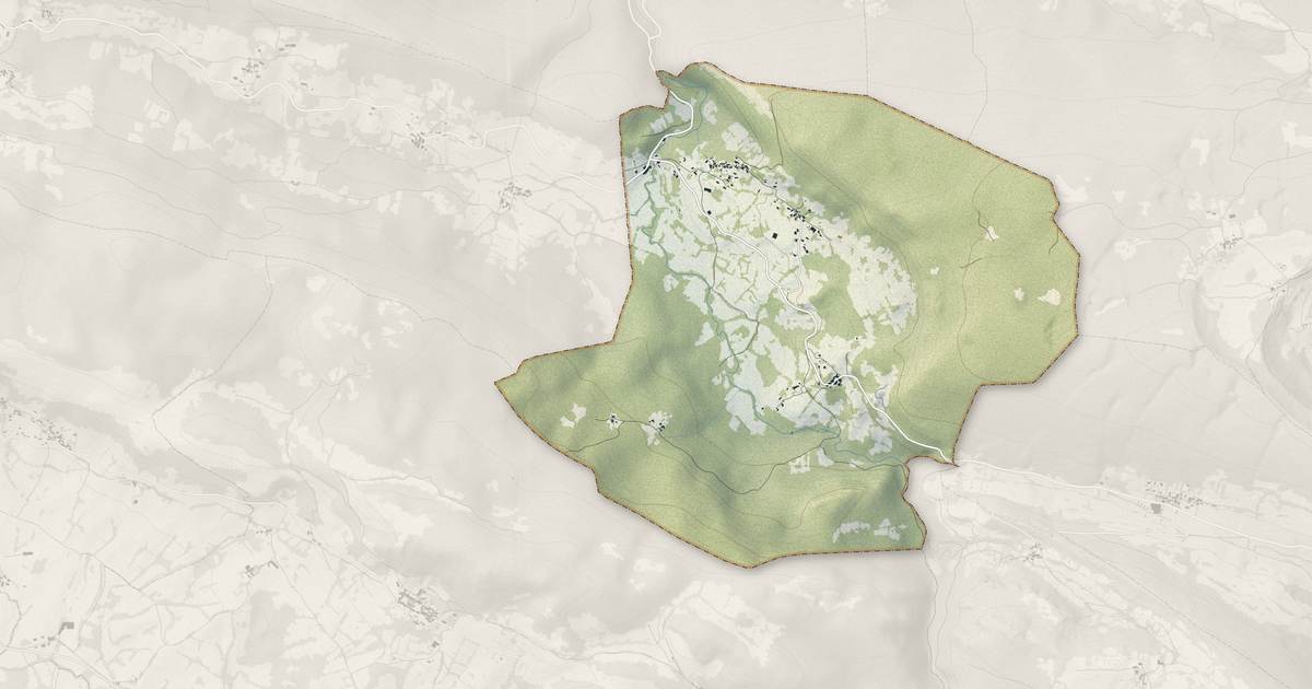 Portrait cartographique de Ilhat : relief, eau, forêts, bâti et voies, calculés à partir des données de l'IGN