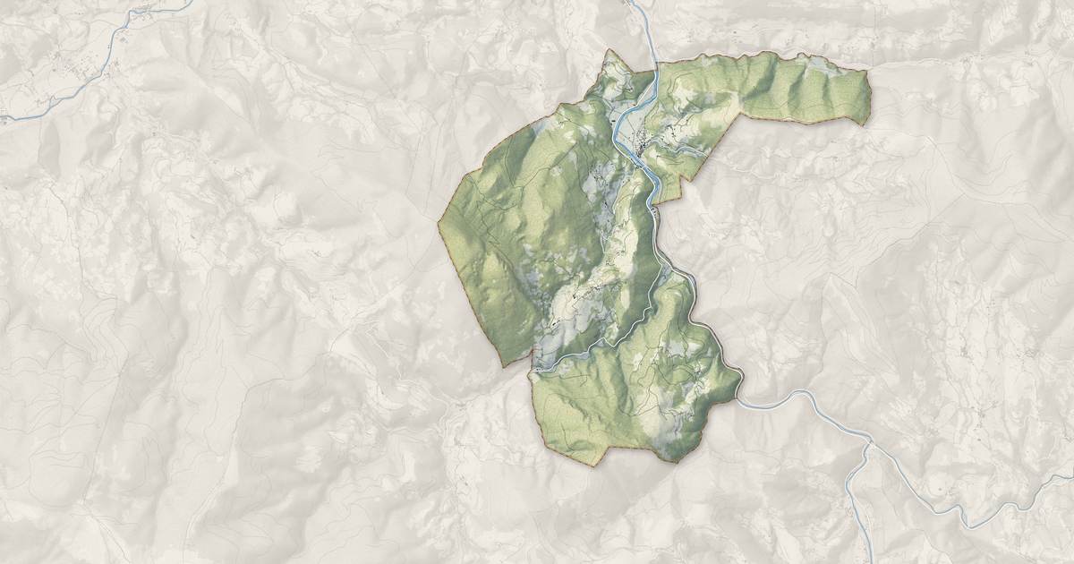 Portrait cartographique de Lacourt : relief, eau, forêts, bâti et voies, calculés à partir des données de l'IGN