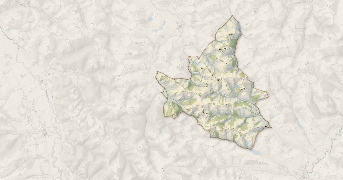 Portrait cartographique de Lescousse : relief, eau, forêts, bâti et voies, calculés à partir des données de l'IGN