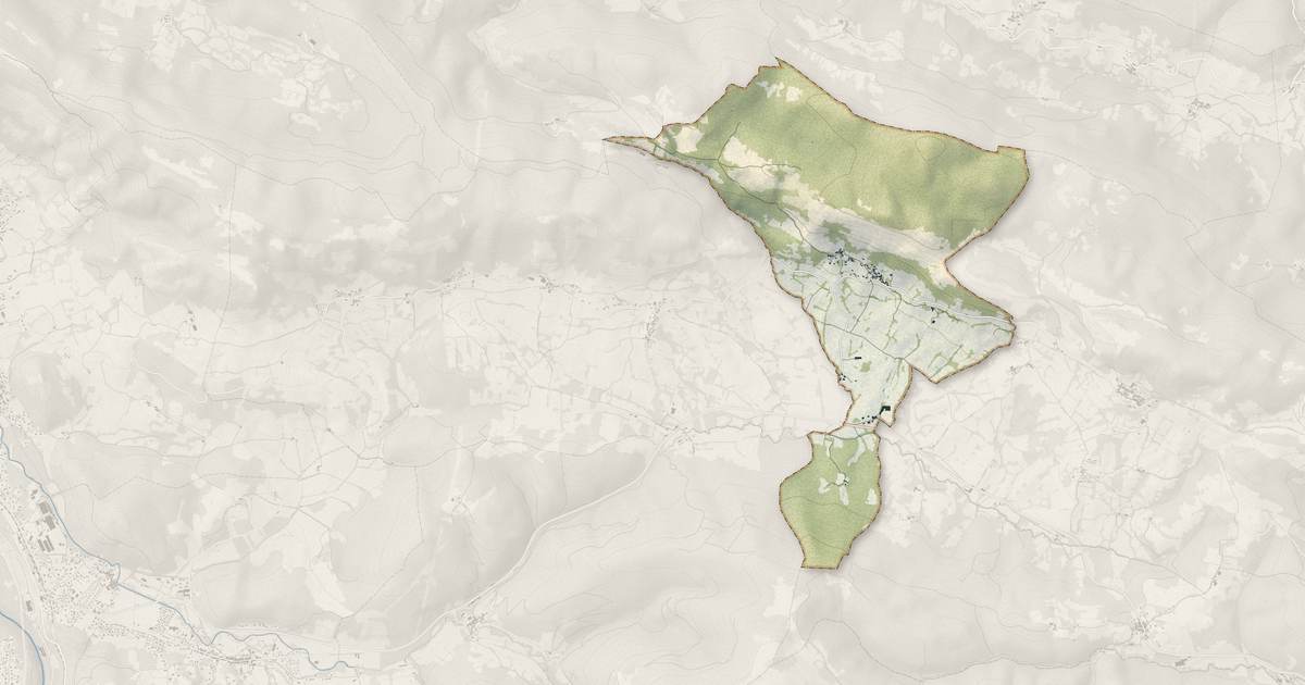 Portrait cartographique de Leychert : relief, eau, forêts, bâti et voies, calculés à partir des données de l'IGN