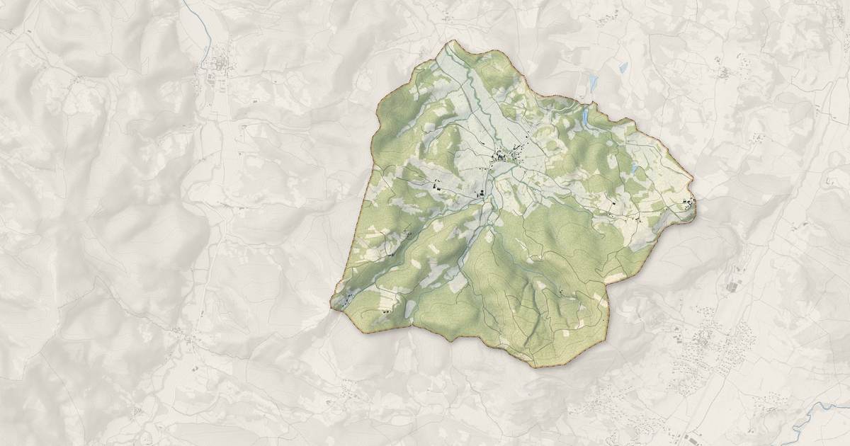 Portrait cartographique de Limbrassac : relief, eau, forêts, bâti et voies, calculés à partir des données de l'IGN