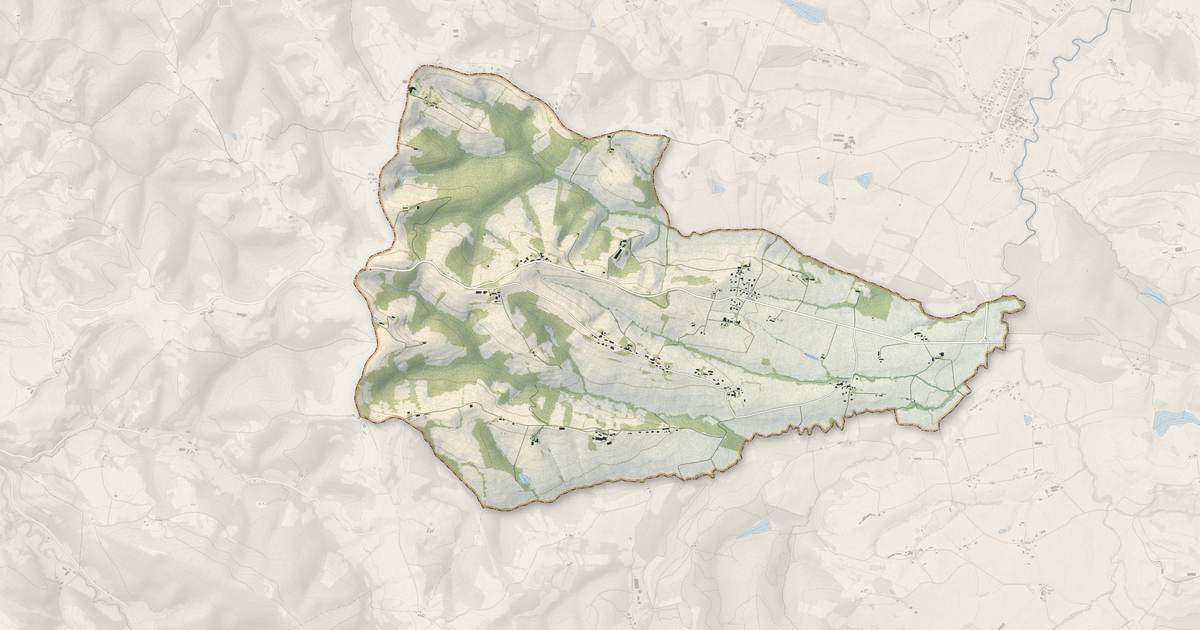 Portrait cartographique de Madière : relief, eau, forêts, bâti et voies, calculés à partir des données de l'IGN