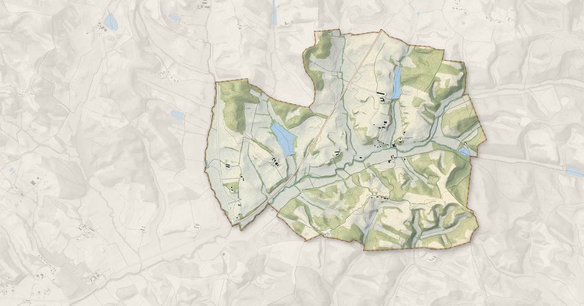 Portrait cartographique de Malegoude : relief, eau, forêts, bâti et voies, calculés à partir des données de l'IGN