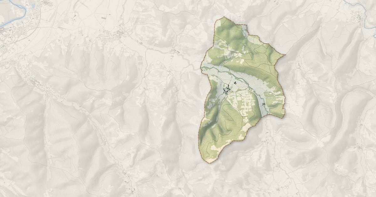 Portrait cartographique de Malléon : relief, eau, forêts, bâti et voies, calculés à partir des données de l'IGN