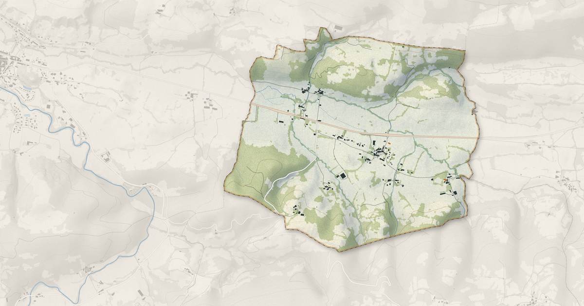 Portrait cartographique de Montels : relief, eau, forêts, bâti et voies, calculés à partir des données de l'IGN