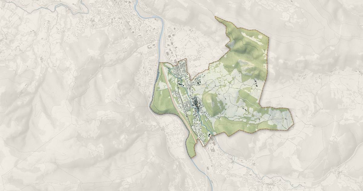 Portrait cartographique de Montgailhard : relief, eau, forêts, bâti et voies, calculés à partir des données de l'IGN