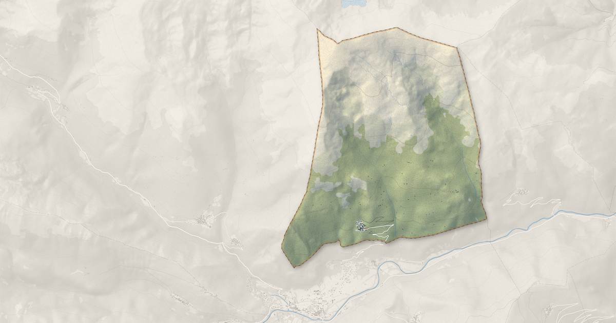 Portrait cartographique de Orus : relief, eau, forêts, bâti et voies, calculés à partir des données de l'IGN
