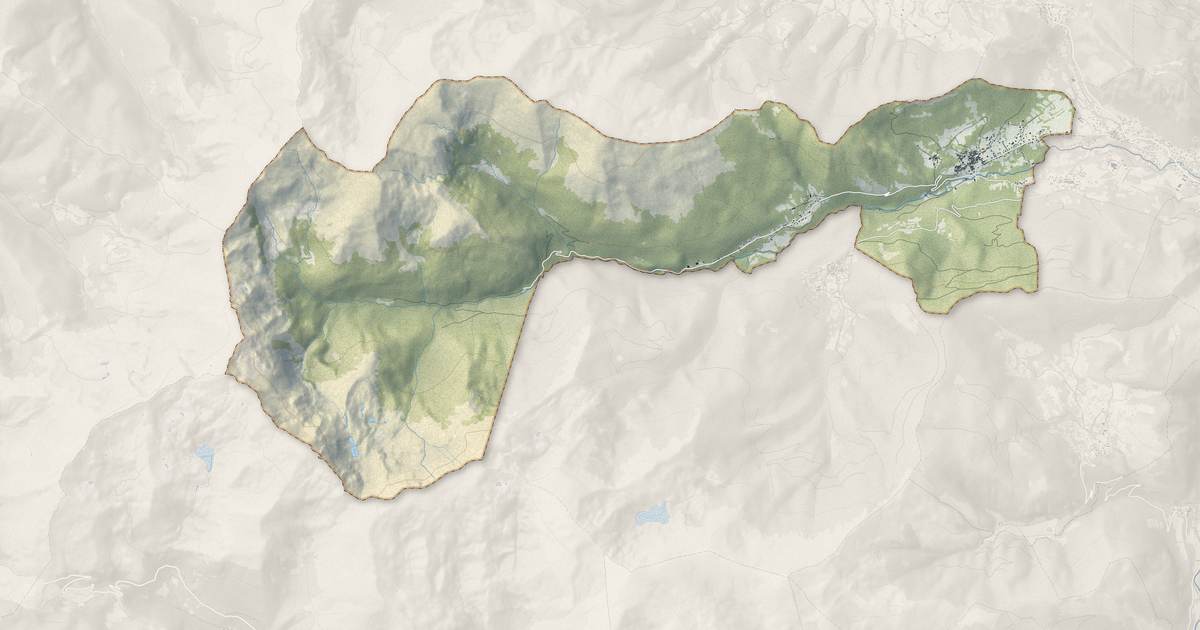 Portrait cartographique de Rabat-les-Trois-Seigneurs : relief, eau, forêts, bâti et voies, calculés à partir des données de l'IGN