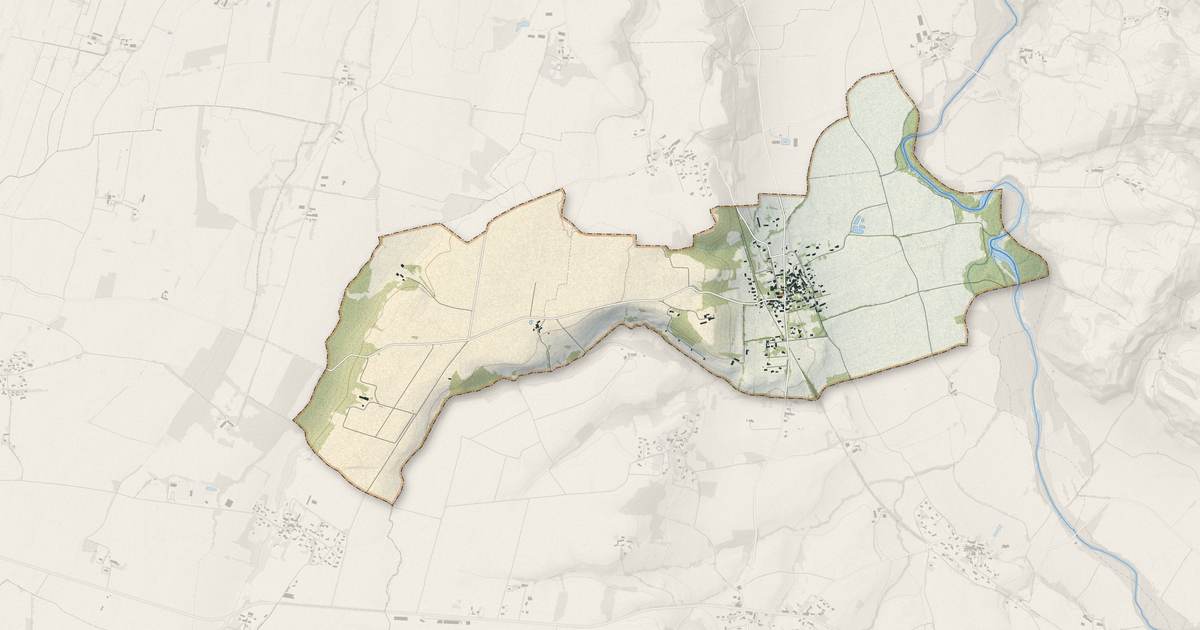 Portrait cartographique de Saint-Amadou : relief, eau, forêts, bâti et voies, calculés à partir des données de l'IGN