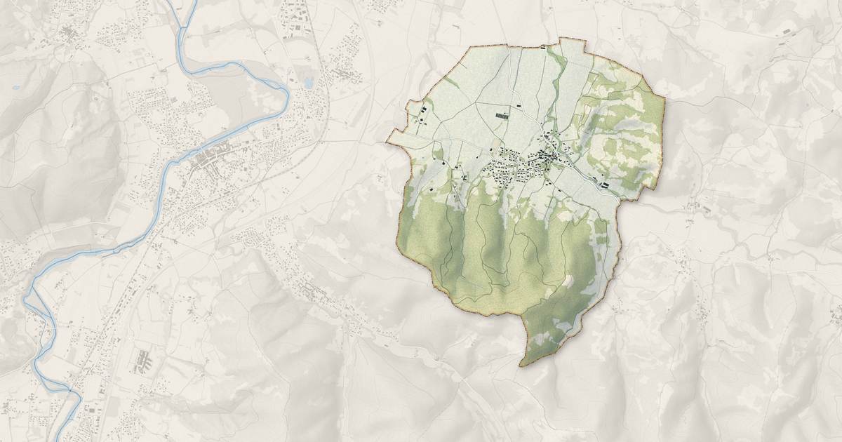Portrait cartographique de Saint-Félix-de-Rieutord : relief, eau, forêts, bâti et voies, calculés à partir des données de l'IGN