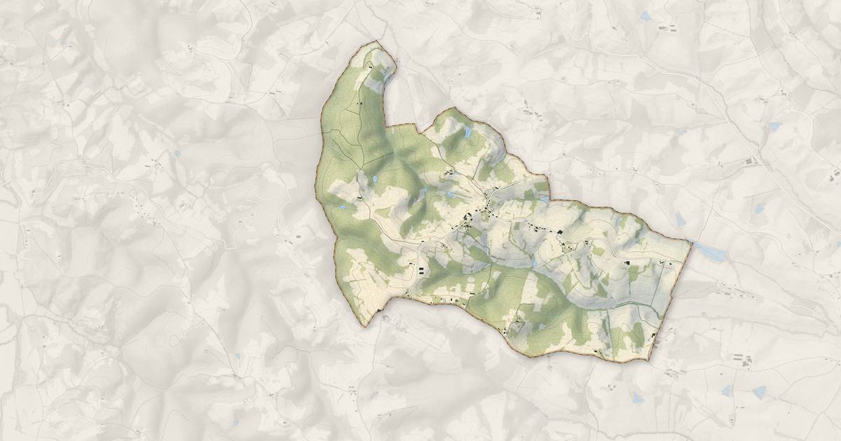 Portrait cartographique de Saint-Michel : relief, eau, forêts, bâti et voies, calculés à partir des données de l'IGN
