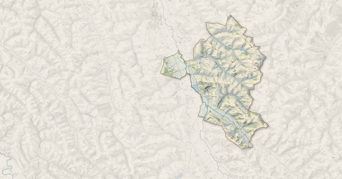 Portrait cartographique de Saint-Ybars : relief, eau, forêts, bâti et voies, calculés à partir des données de l'IGN