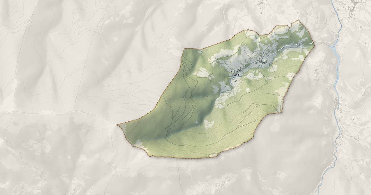 Portrait cartographique de Salsein : relief, eau, forêts, bâti et voies, calculés à partir des données de l'IGN