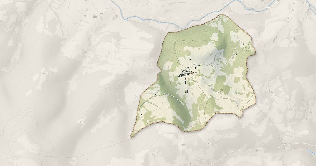 Portrait cartographique de Sor : relief, eau, forêts, bâti et voies, calculés à partir des données de l'IGN
